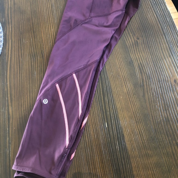Purple Lululemon Pants with Mesh Detail - Picture 2 of 3